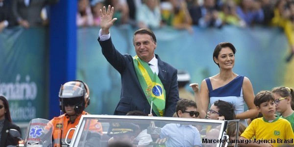 O presidente participou da comemoração do bicentenário em Brasília e no  Rio de Janeiro