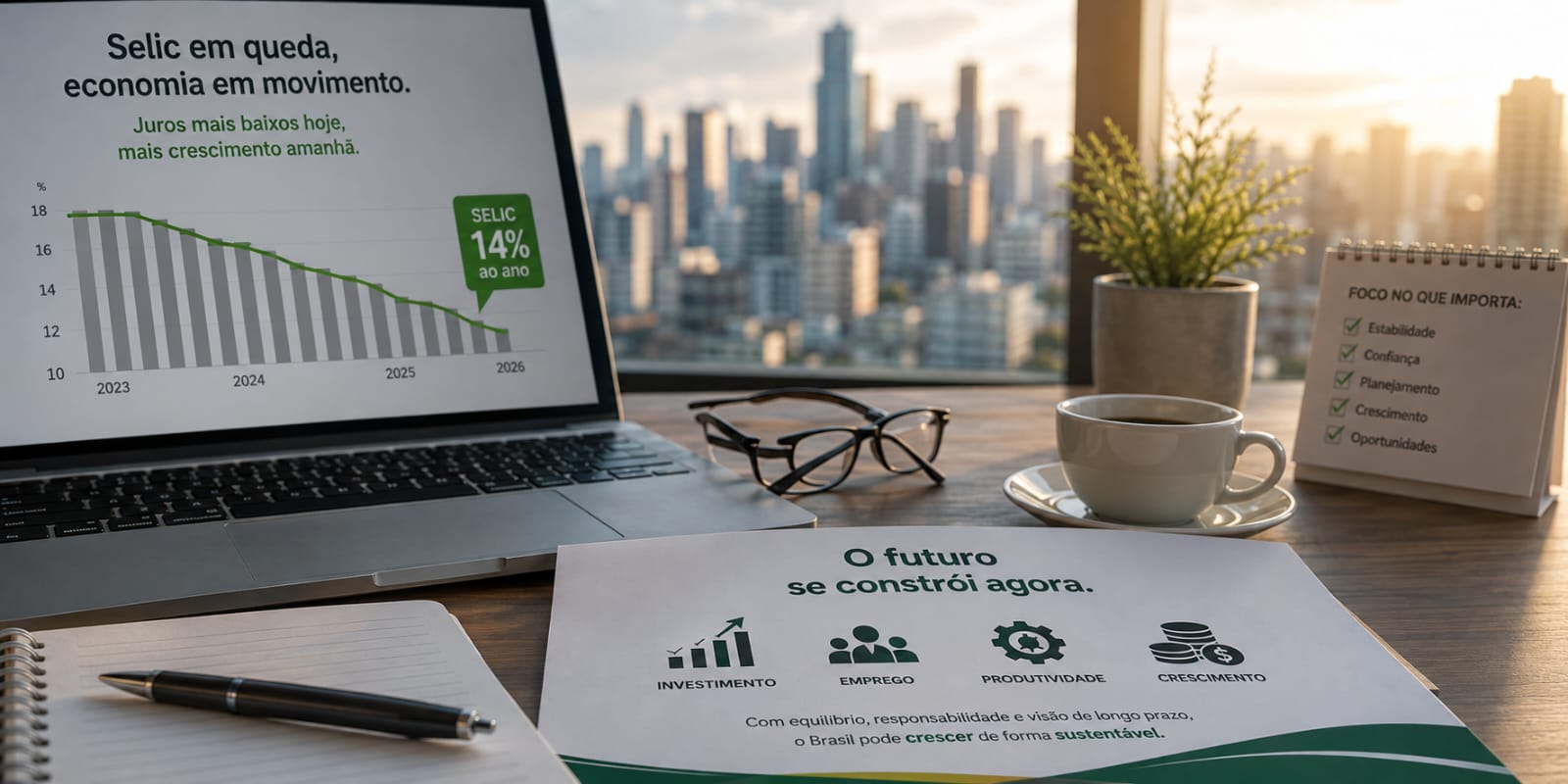 Juros ainda elevados: o preço que toda a economia brasileira paga